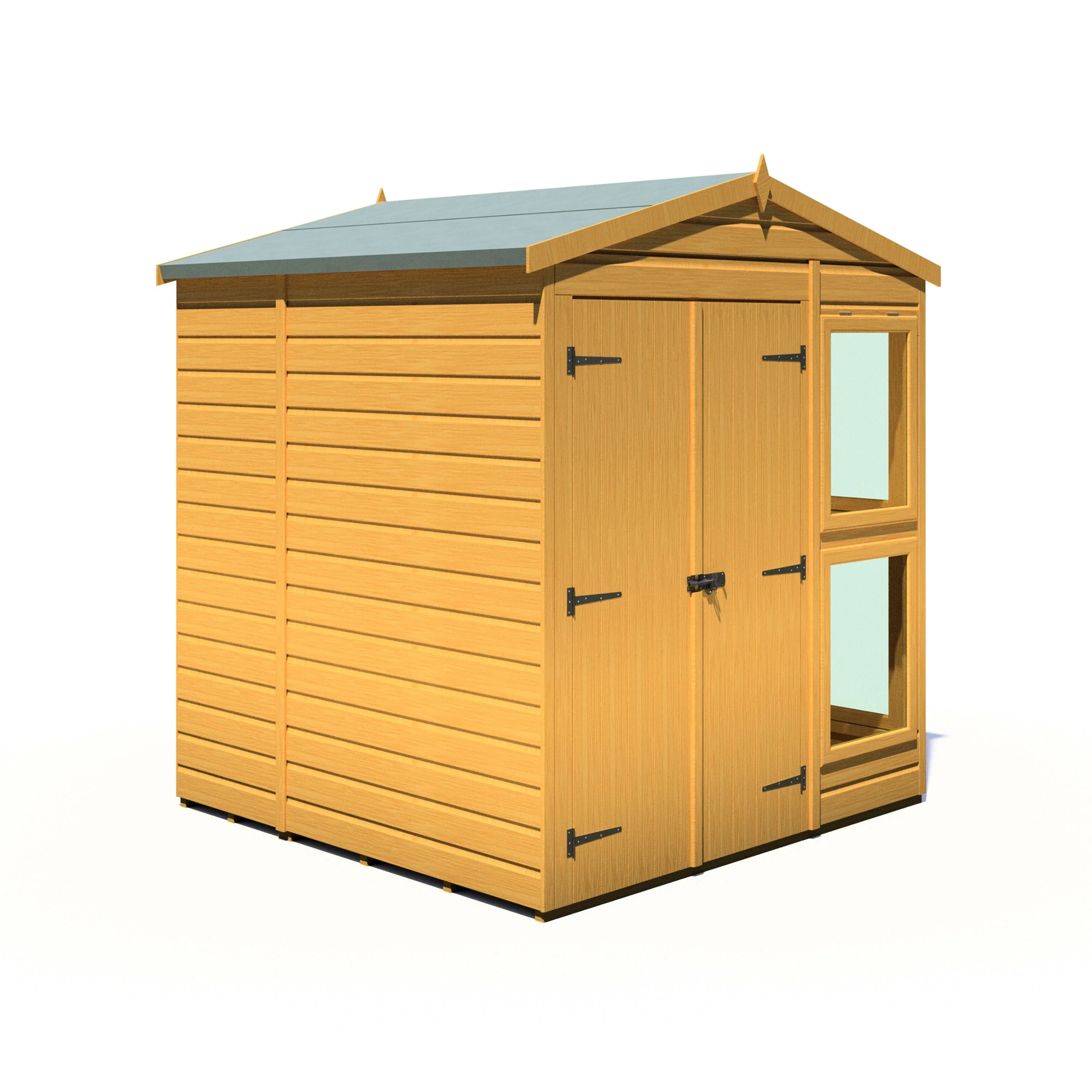 Shire Sun Hut 5' 7" x 6' 1" Apex Potting Shed - Classic Coated Shiplap - Image 9