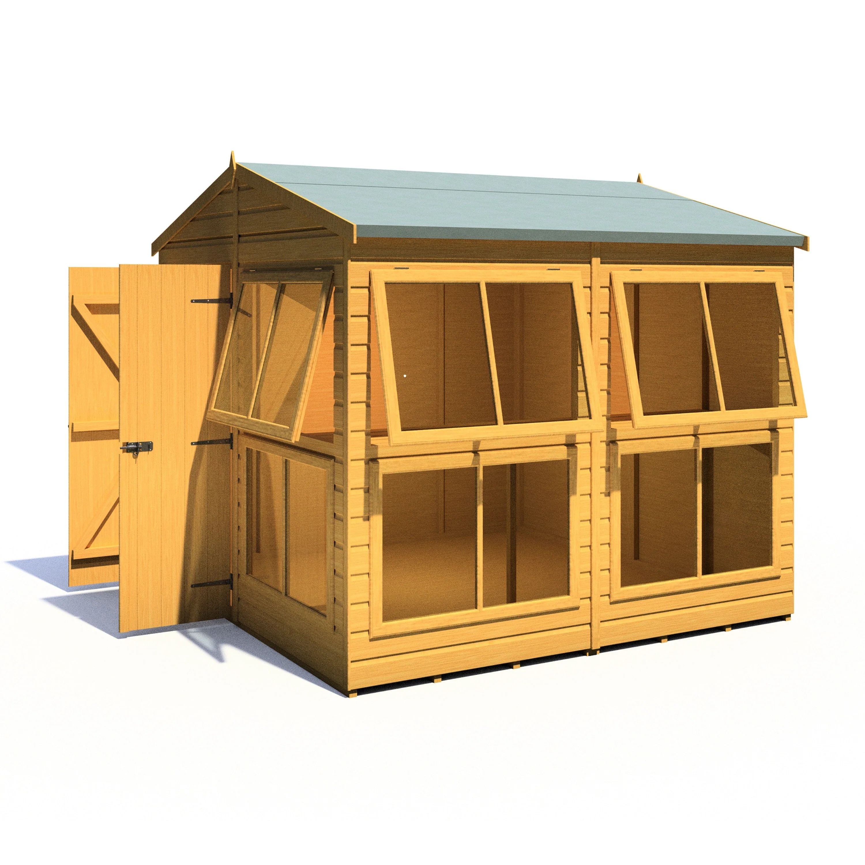 Shire Sun Hut 7' 7" x 8' Apex Potting Shed - Classic Coated Shiplap - Image 6