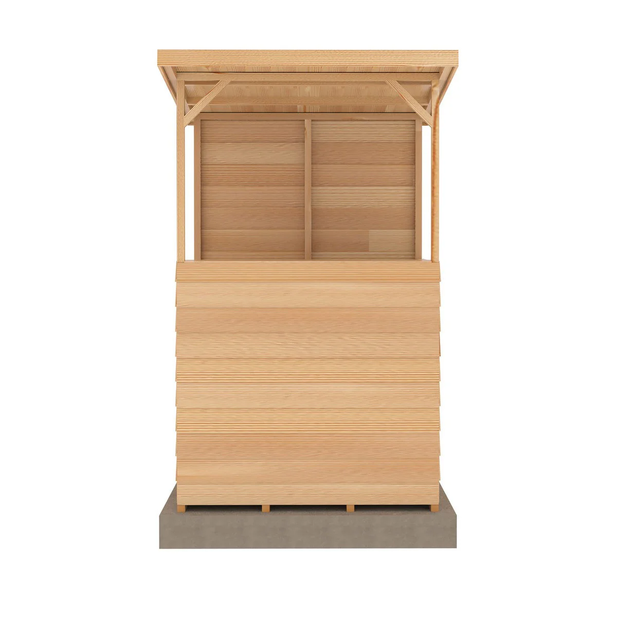 Shire Tiki 2' 11" x 3' 10" Pent Garden Bar - Premium 34mm Cladding Overlap - Image 6
