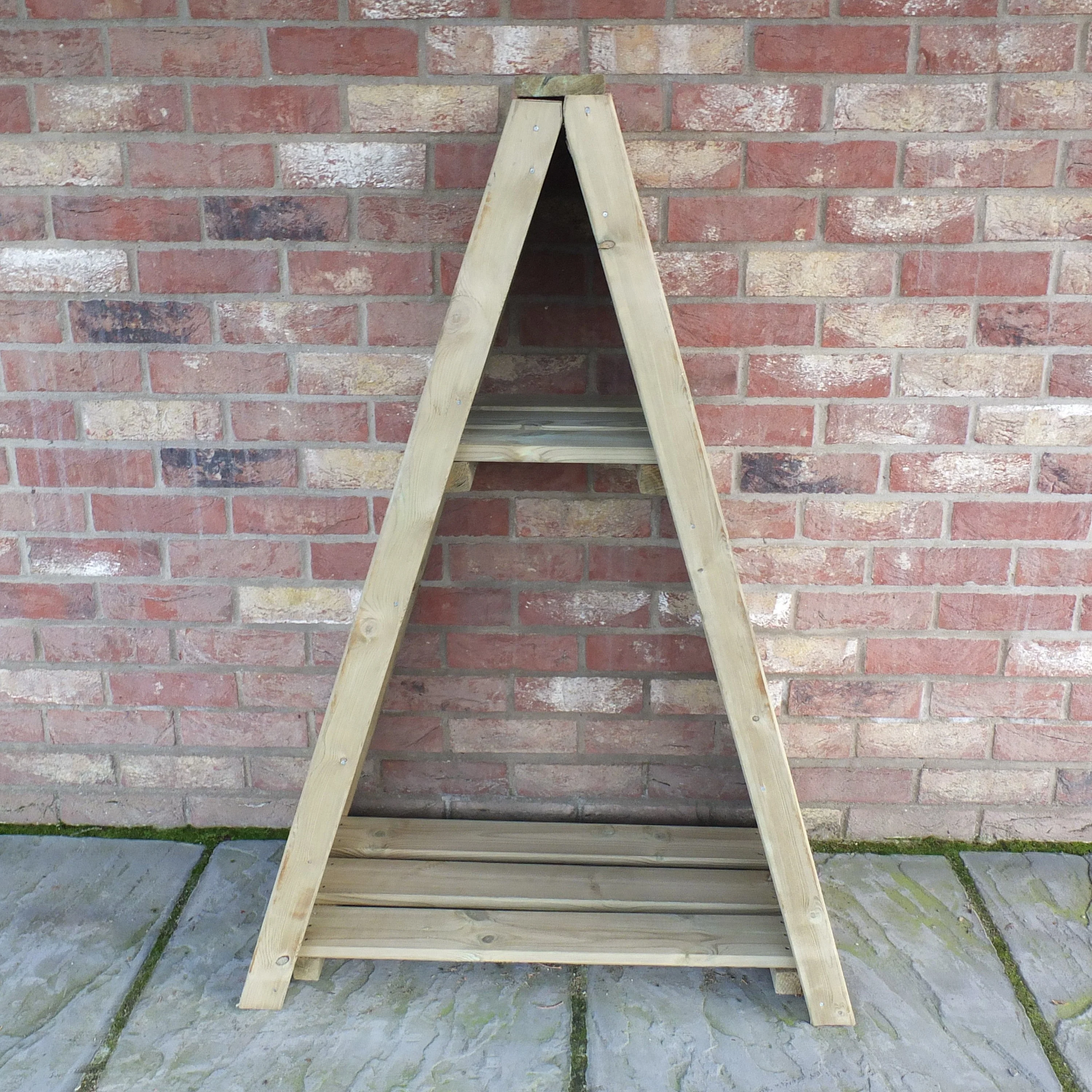 Triangular 1' 3" x 2' 8" Apex Log Store - Premium Pressure Treated Shiplap - Image 6