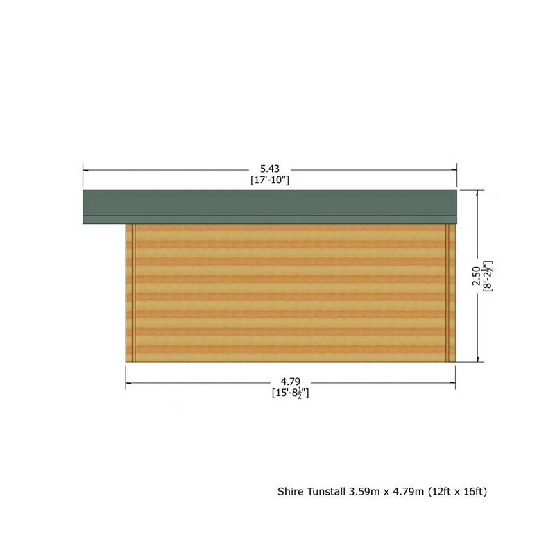 Shire Tunstall 11' 9" x 15' 8" Apex Log Cabin - Premium 28mm Cladding Tongue & Groove - Image 4