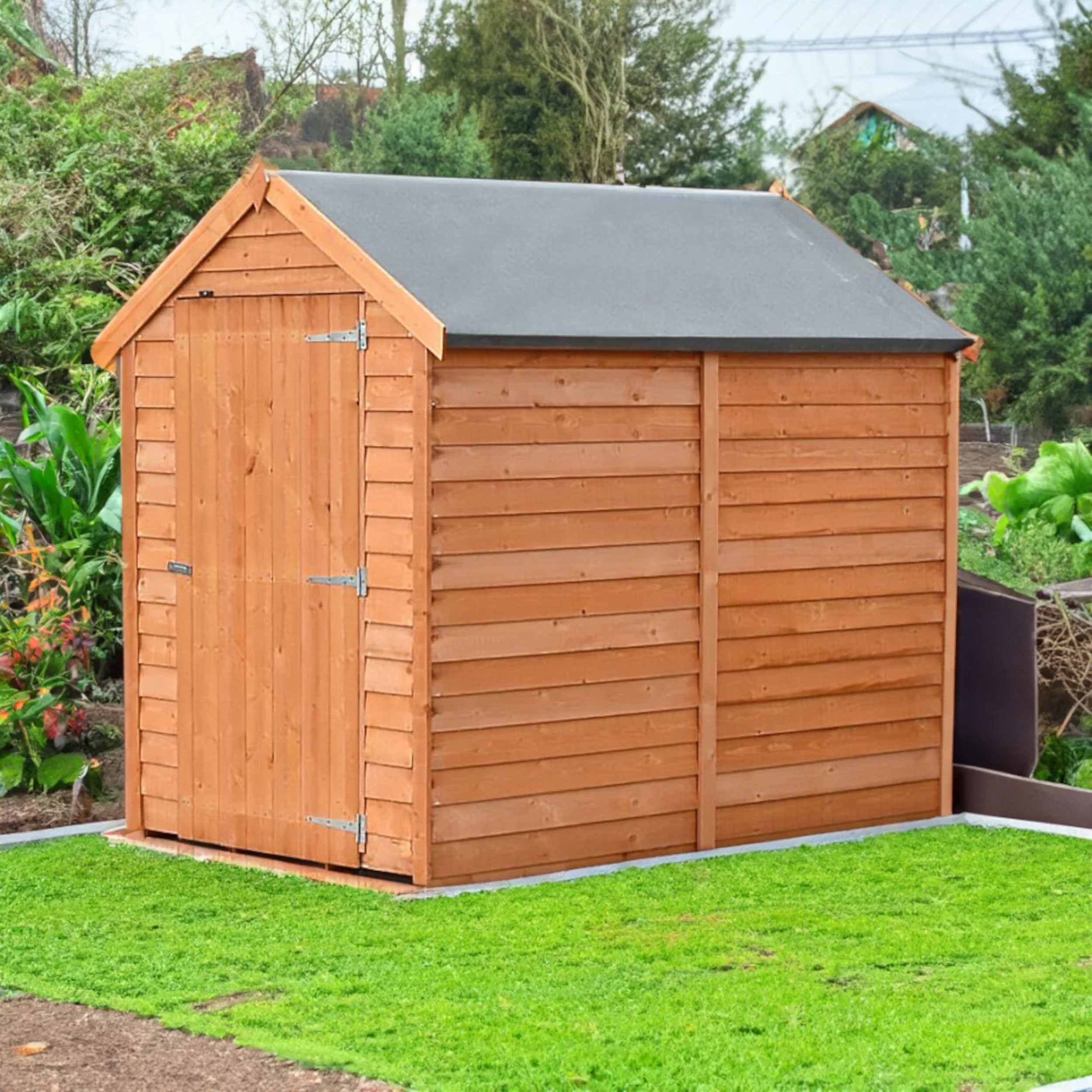 Wiltshire 3' 8" x 5' 11" Apex Shed - Premium Dip Treated Overlap - Image 2