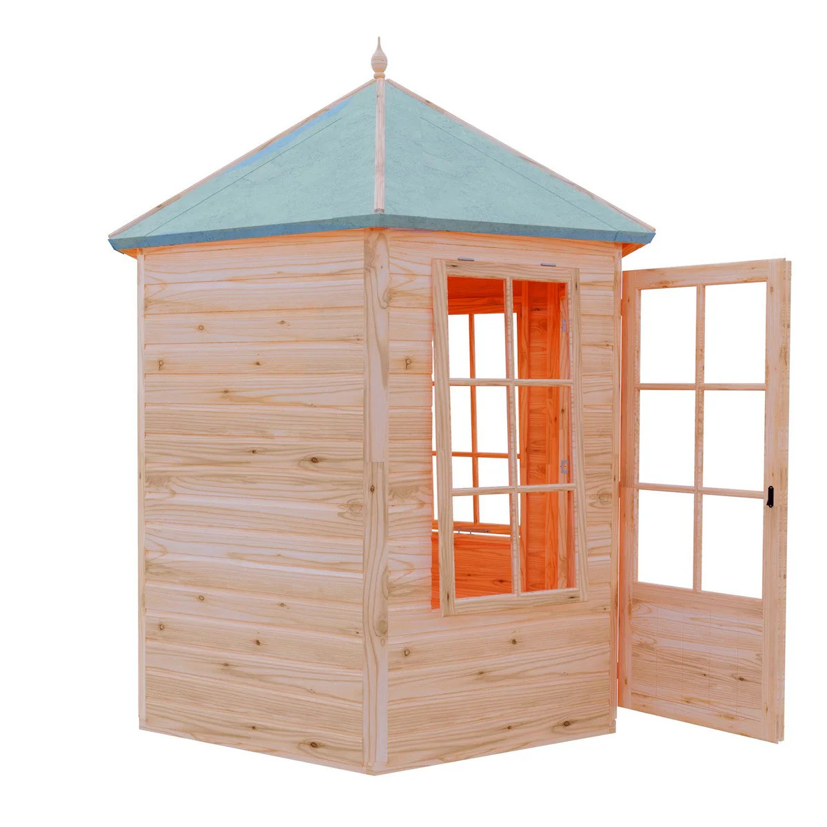 Shire Windermere 6' 10" x 9' 4" Hexagonal Hip Summerhouse - Premium Dip Treated Shiplap - Image 6
