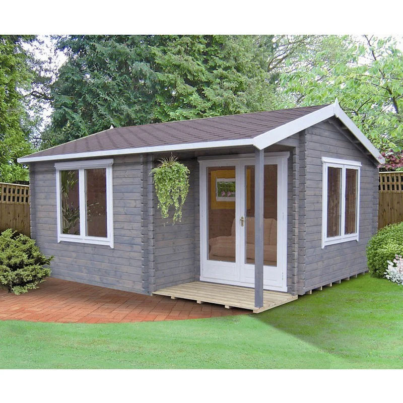 Shire Wykenham 9' 9" x 11' 9" Reverse Offset Apex Log Cabin - Premium 44mm Cladding Tongue & Groove - Image 2