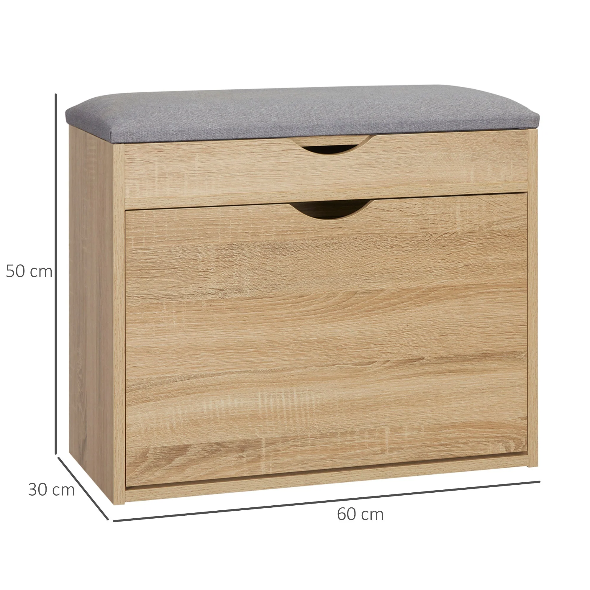 Shoe Bench with Cushion for 4 Pair of Shoes - Image 3