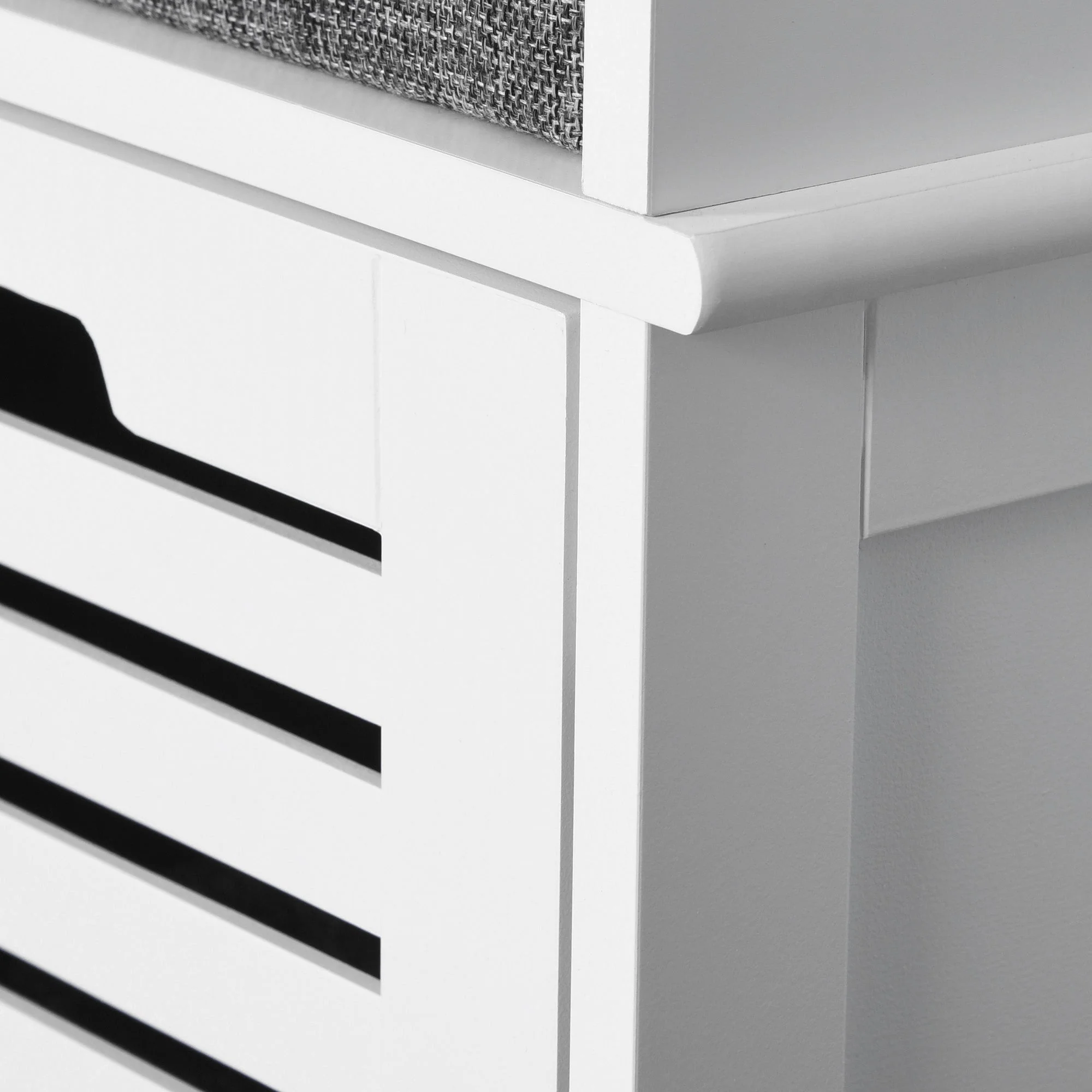 Shoe Storage Bench with 3 Drawers & Removable Grey Seat Cushion Hallway Organisation furniture - Image 8