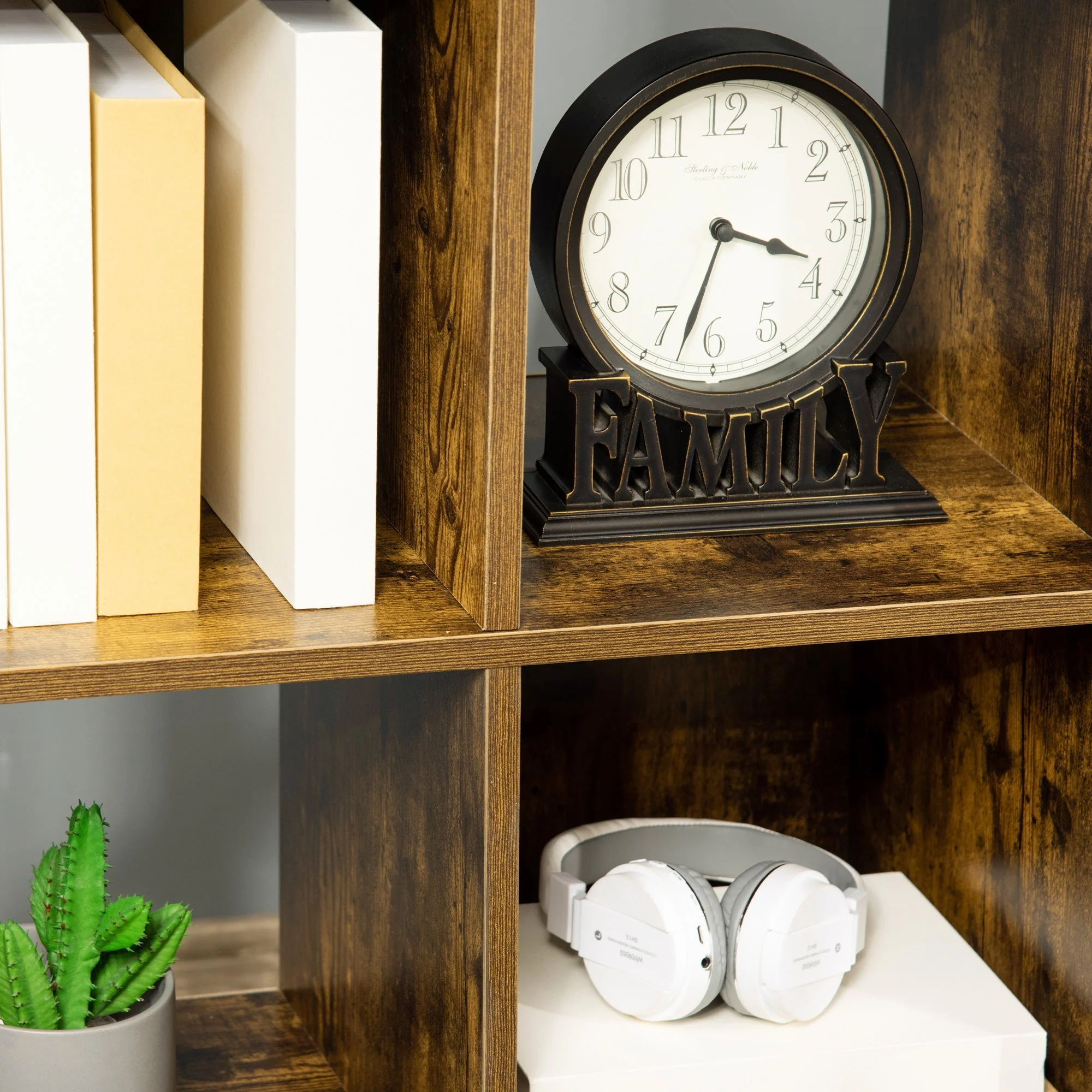 Six-Cube Rustic Industrial Style Shelving Unit - Image 9