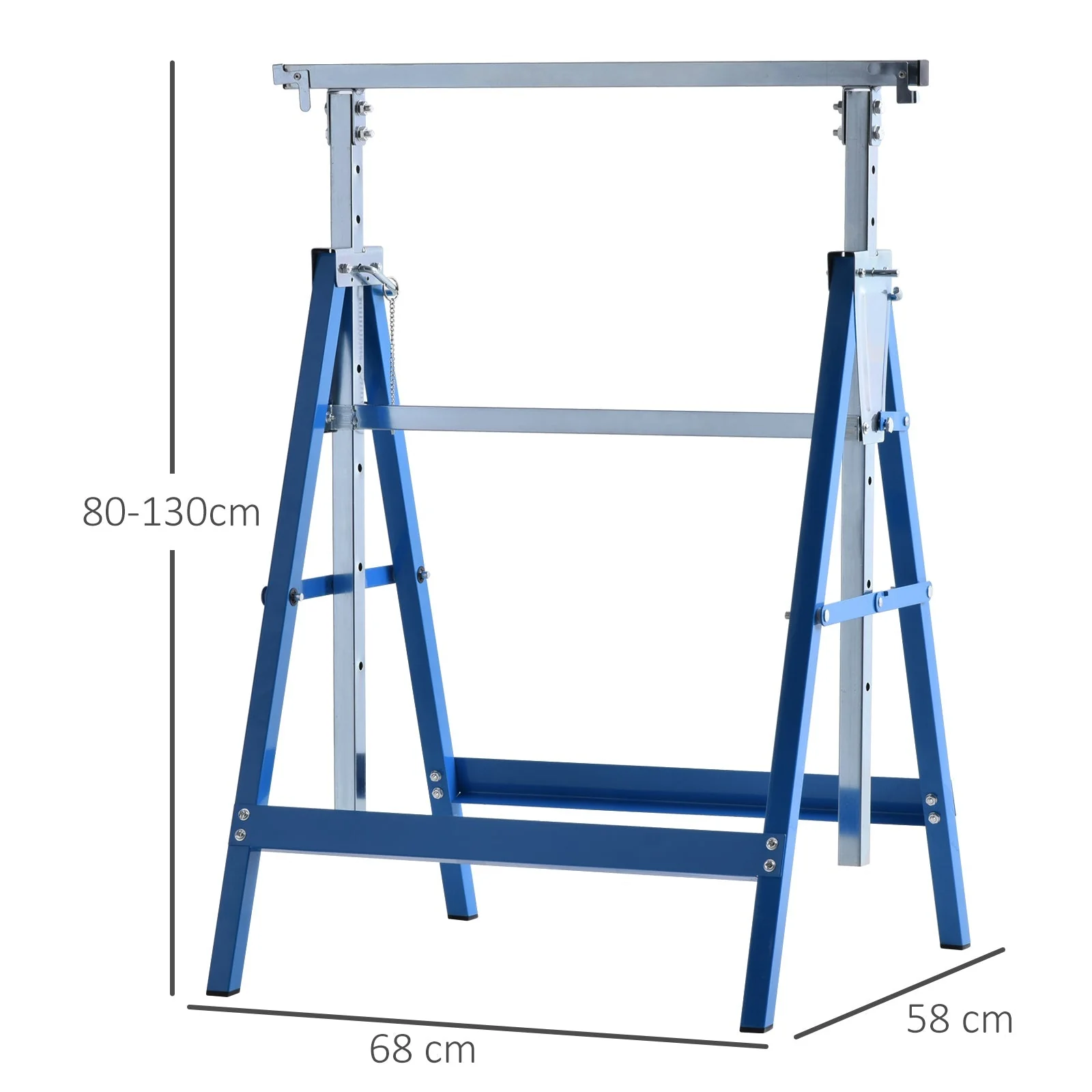 Steel Builders Twin-Set Telescopic Trestle Blue - Image 3