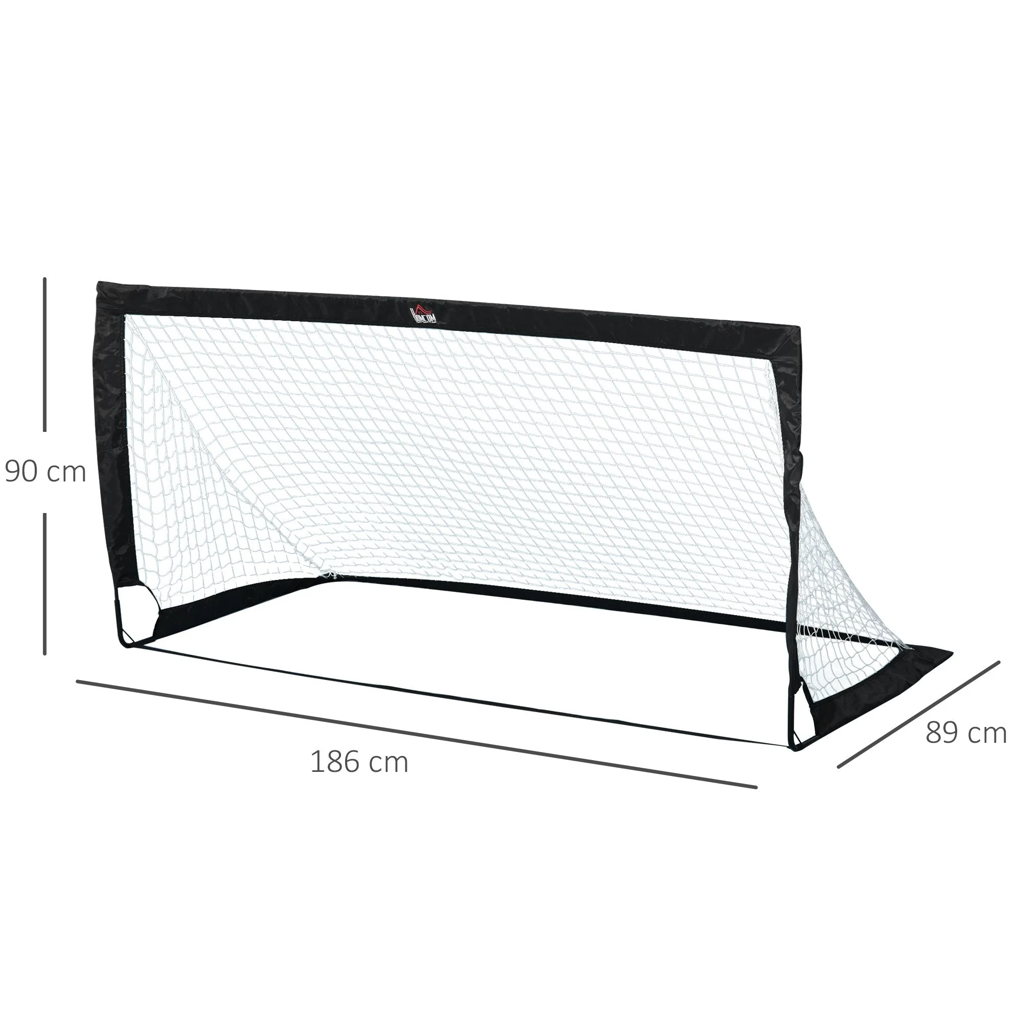 Steel Frame Weather Resistant Football Goal Sports Black - Image 3
