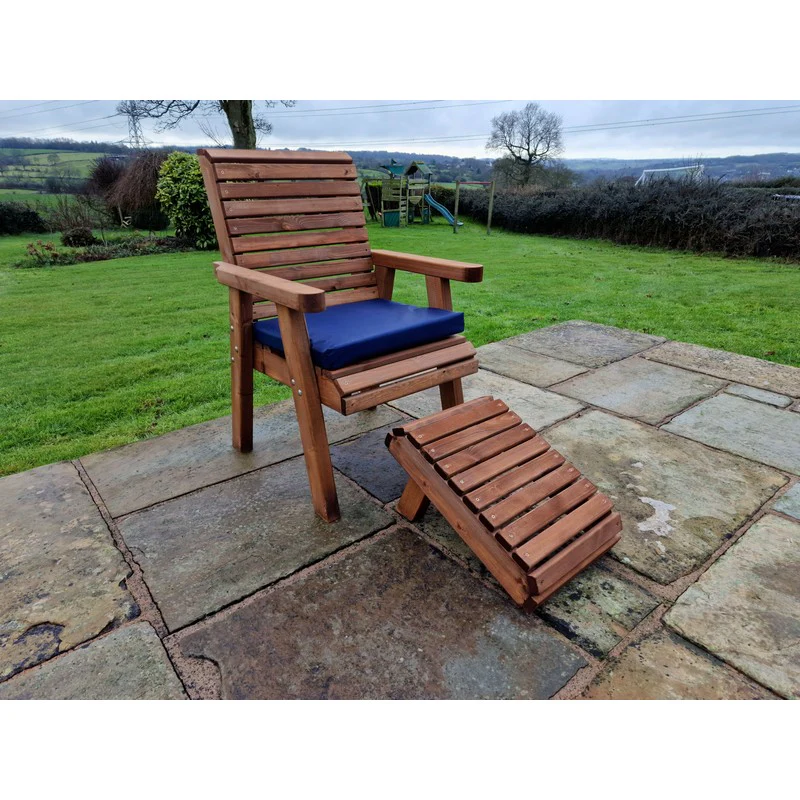 Swedish Redwood Garden Armchair Chair by Croft - Image 3