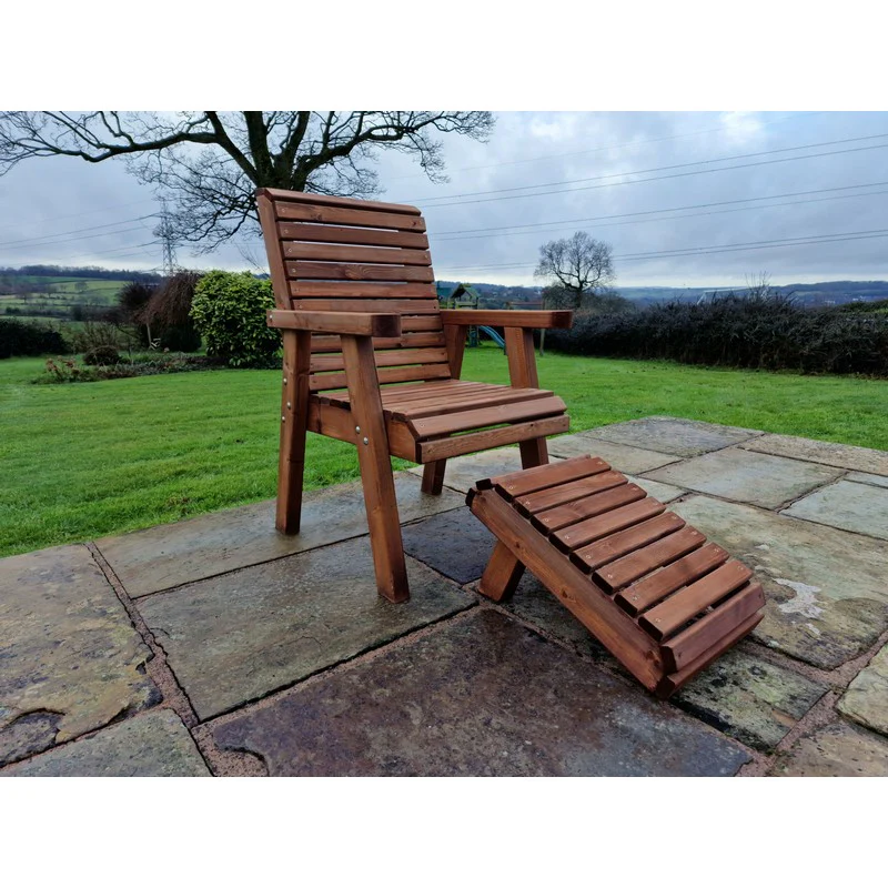 Swedish Redwood Garden Armchair Chair by Croft - Image 4