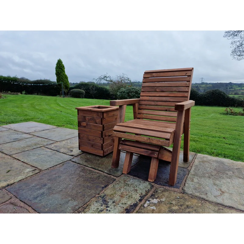 Swedish Redwood Garden Armchair Chair by Croft - Image 8