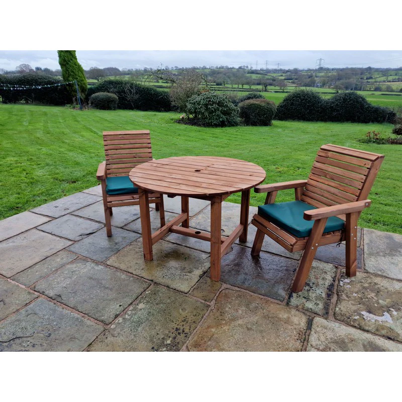 Swedish Redwood Garden Bistro Set by Croft - 2 Seats - Image 6