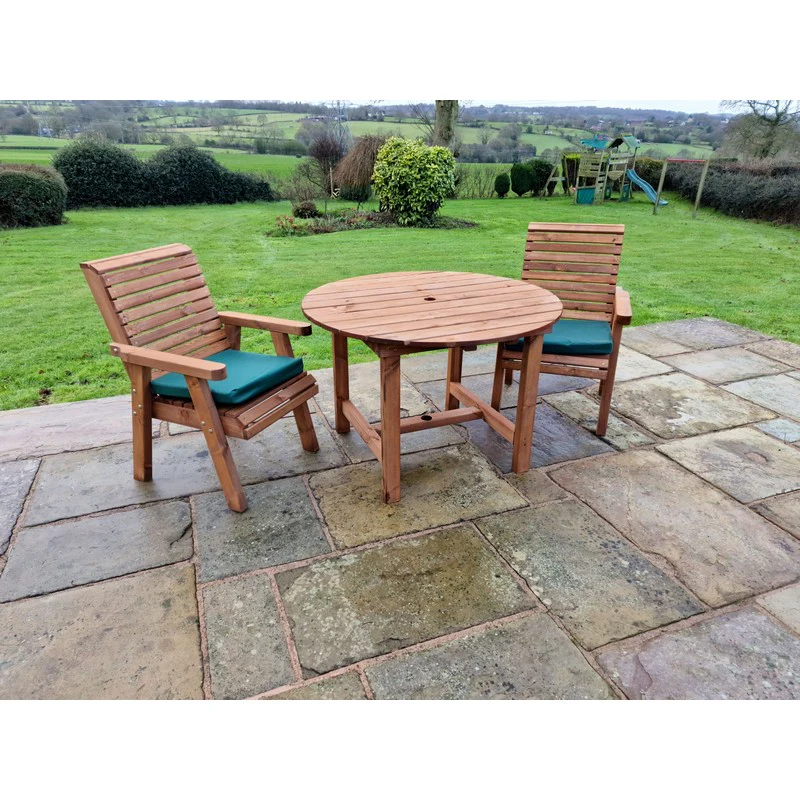 Swedish Redwood Garden Bistro Set by Croft - 2 Seats - Image 7