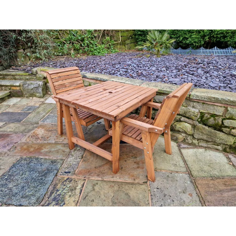 Swedish Redwood Garden Bistro Set by Croft - 2 Seats - Image 2