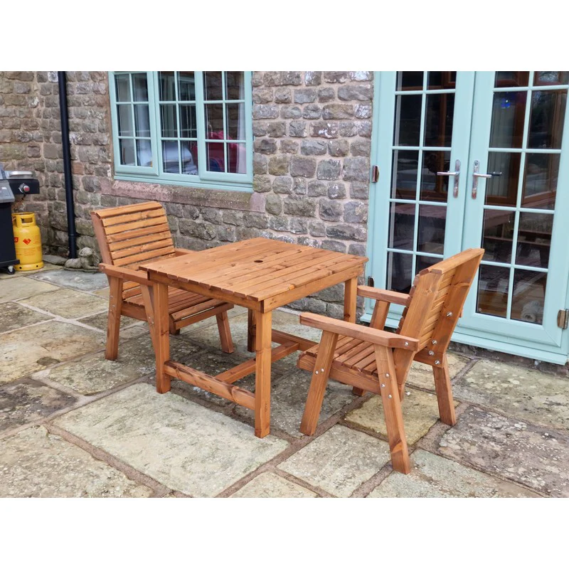 Swedish Redwood Garden Bistro Set by Croft - 2 Seats - Image 8