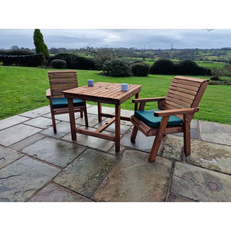 Swedish Redwood Garden Bistro Set by Croft - 2 Seats - Image 9