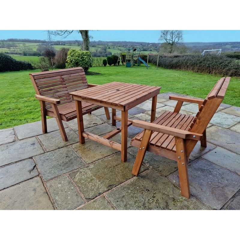 Swedish Redwood Garden Furniture Set by Croft - 4 Seats - Image 12