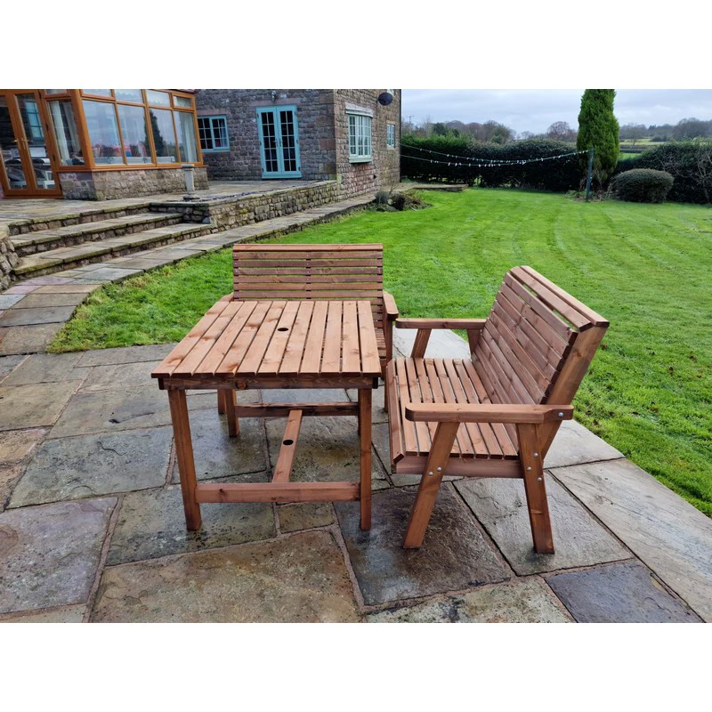 Swedish Redwood Garden Furniture Set by Croft - 4 Seats - Image 2