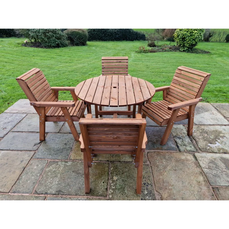Swedish Redwood Garden Furniture Set by Croft - 4 Seats - Image 7