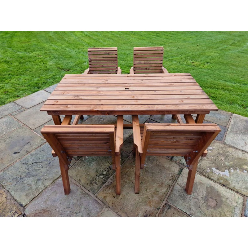 Swedish Redwood Garden Furniture Set by Croft - 4 Seats - Image 3