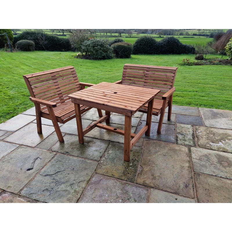 Swedish Redwood Garden Furniture Set by Croft - 4 Seats - Image 6
