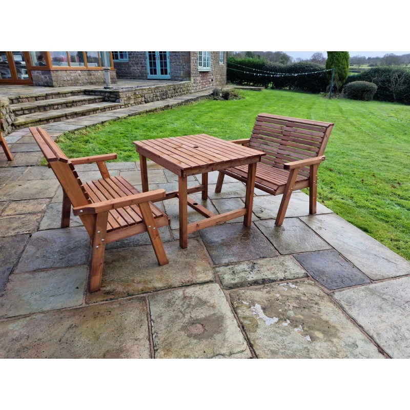 Swedish Redwood Garden Furniture Set by Croft - 4 Seats - Image 9