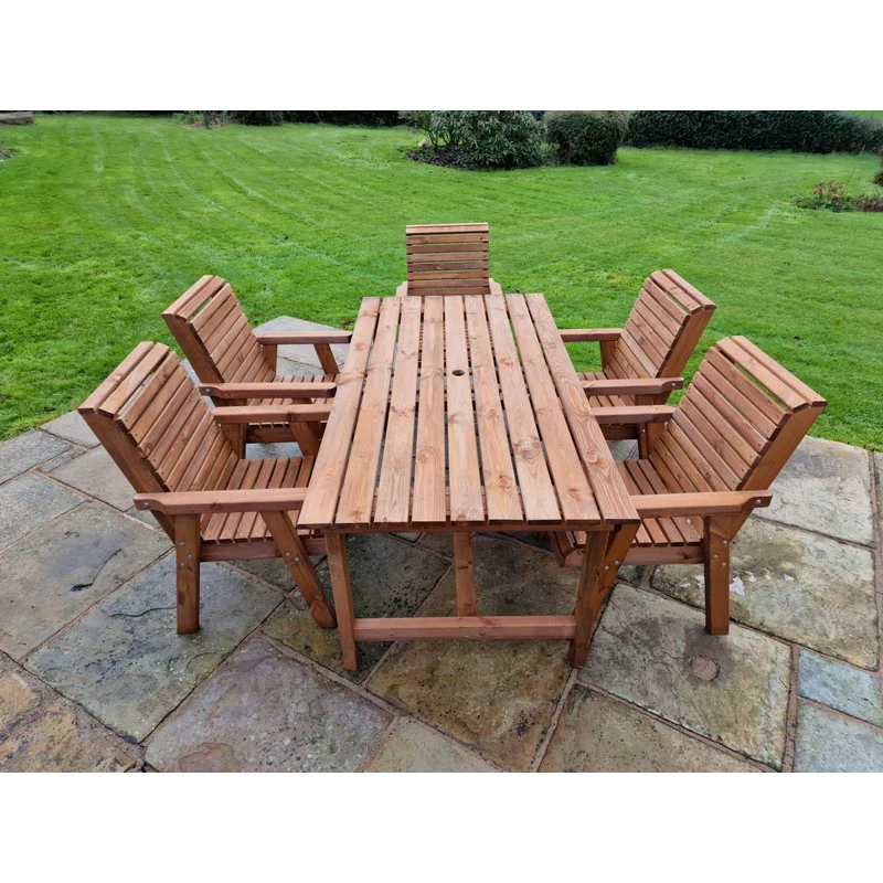 Swedish Redwood Garden Furniture Set by Croft - 5 Seats - Image 3