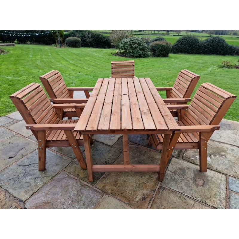 Swedish Redwood Garden Furniture Set by Croft - 5 Seats - Image 6