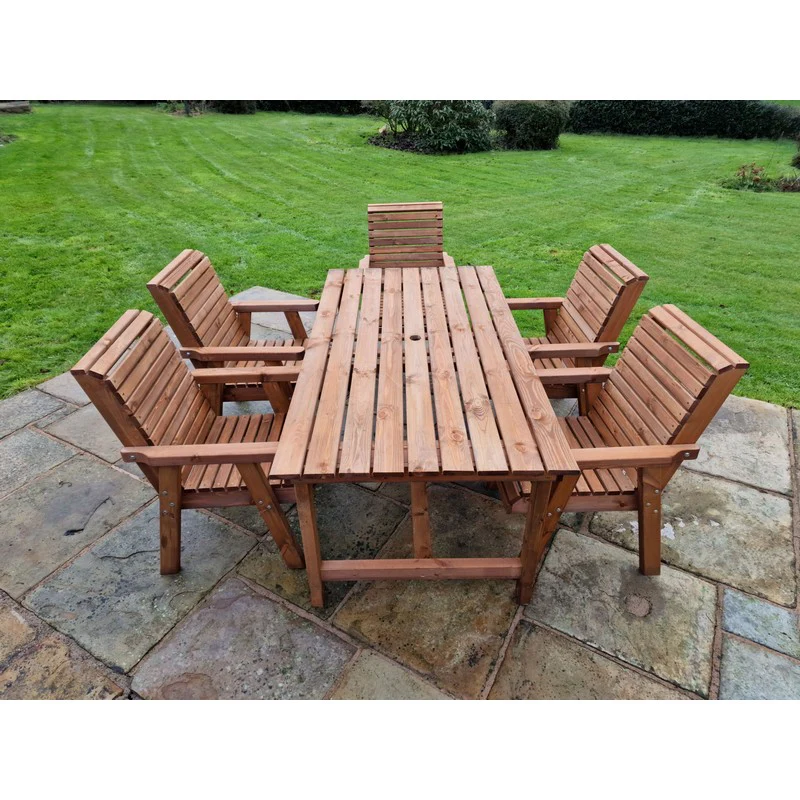 Swedish Redwood Garden Furniture Set by Croft - 5 Seats - Image 7