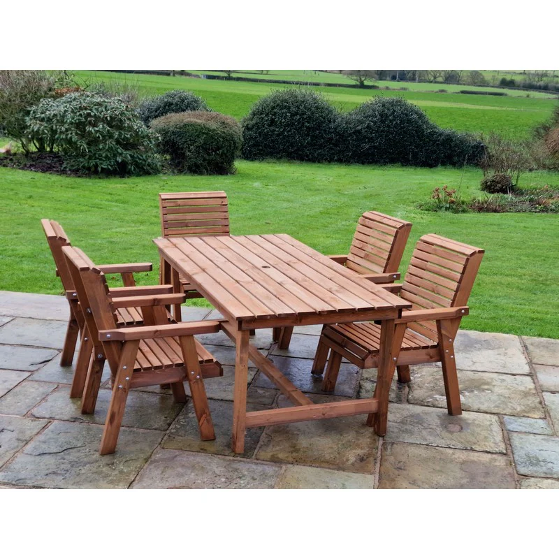 Swedish Redwood Garden Furniture Set by Croft - 5 Seats - Image 9