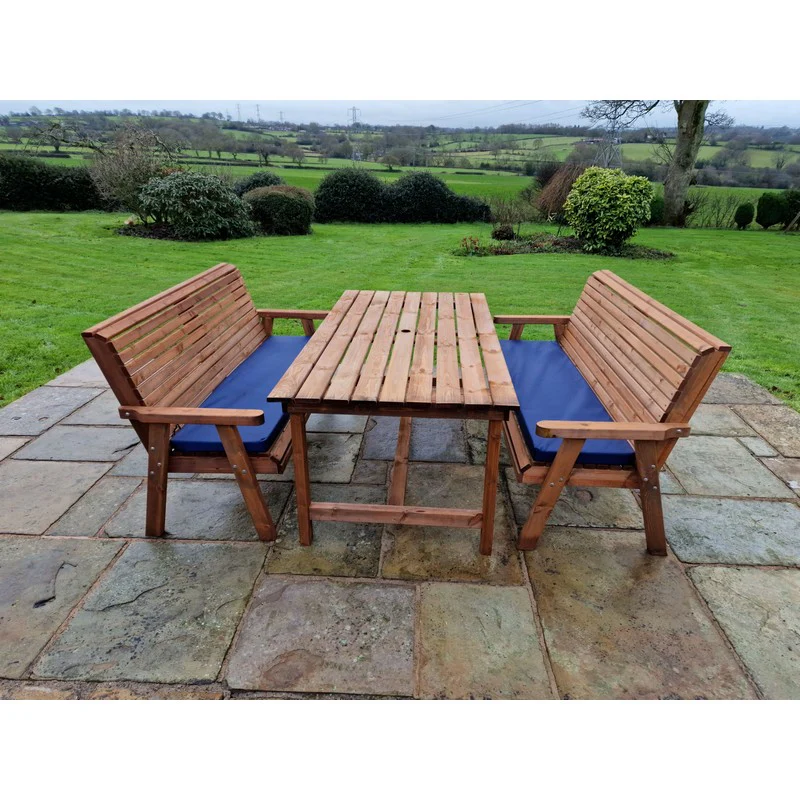 Swedish Redwood Garden Furniture Set by Croft - 6 Seats - Image 7