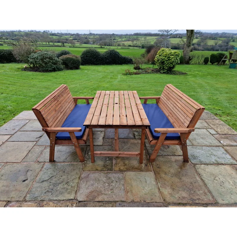 Swedish Redwood Garden Furniture Set by Croft - 6 Seats - Image 8