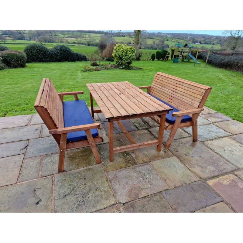 Swedish Redwood Garden Furniture Set by Croft - 6 Seats - Image 9