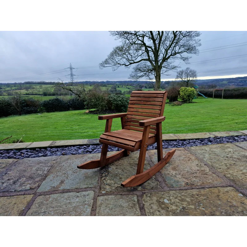 Swedish Redwood Garden Rocking Chair by Croft - Image 3