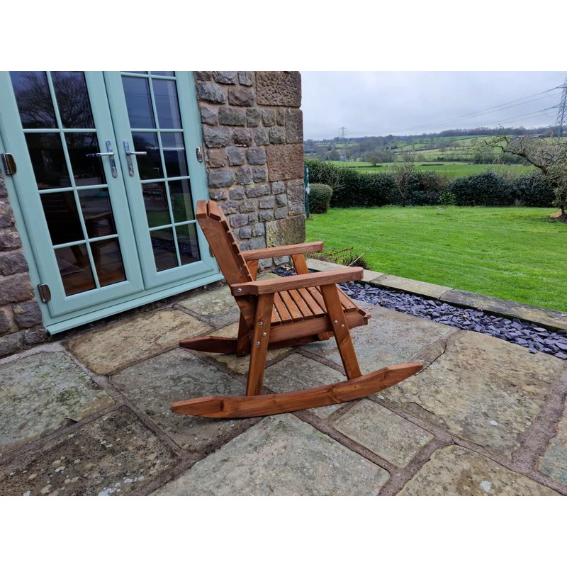Swedish Redwood Garden Rocking Chair by Croft - Image 7