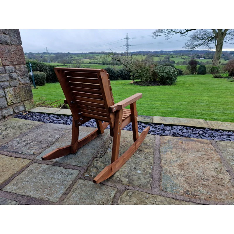 Swedish Redwood Garden Rocking Chair by Croft - Image 8