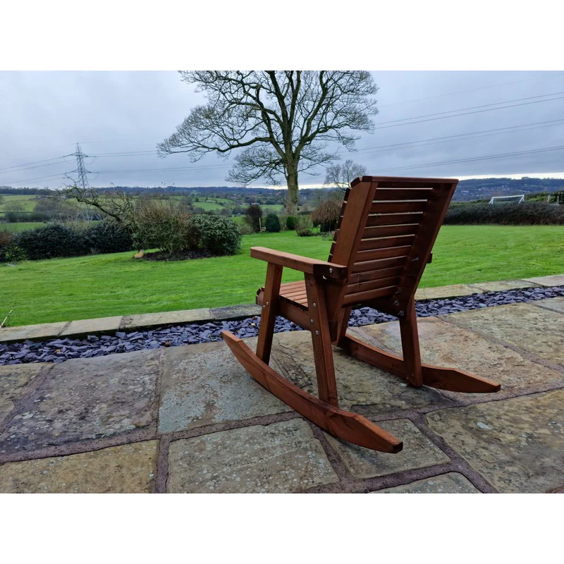 Swedish Redwood Garden Rocking Chair by Croft - Image 9