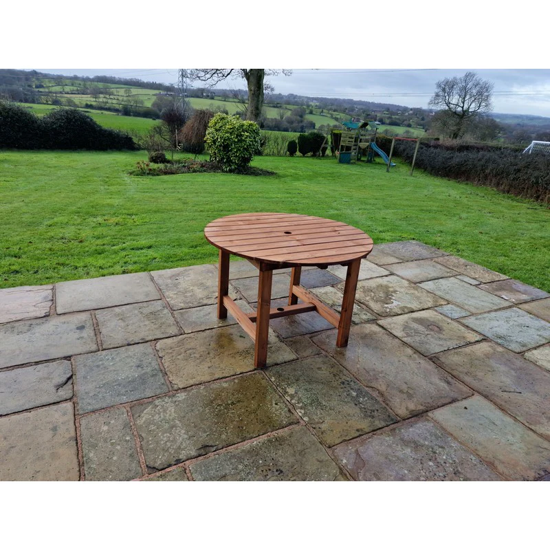 Swedish Redwood Garden Table by Croft - 4 Seats - Image 4