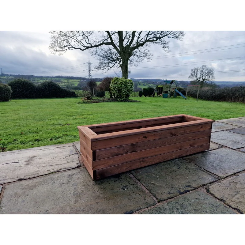 Swedish Redwood Garden Trough Planter by Croft - Image 4