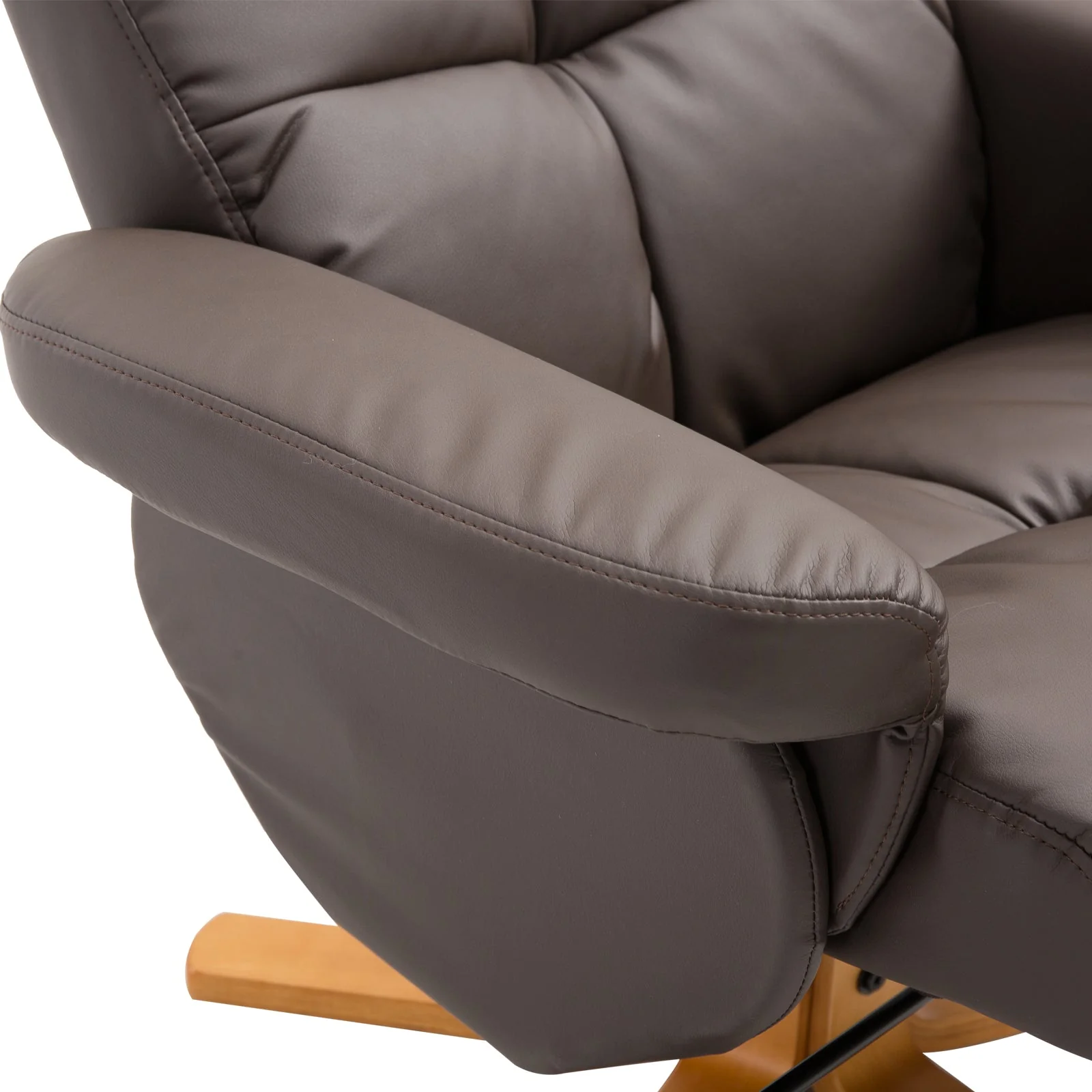 Swivel Recliner Chair and Footstool with Hidden Storage - Image 9