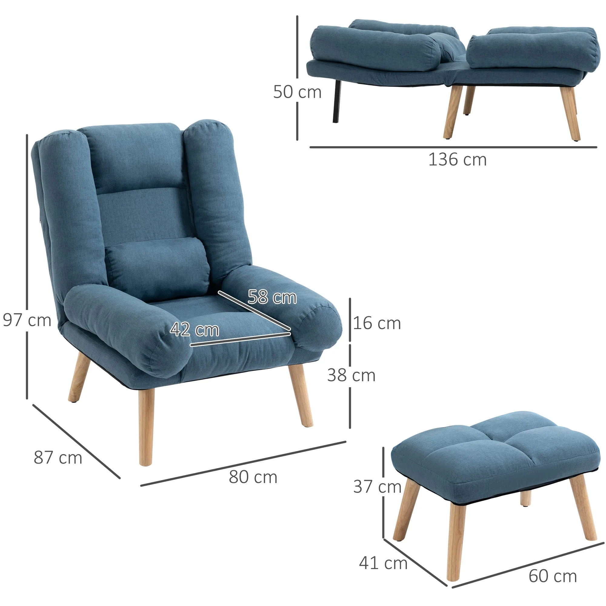 Three-Position Reclining Armchair - Image 3