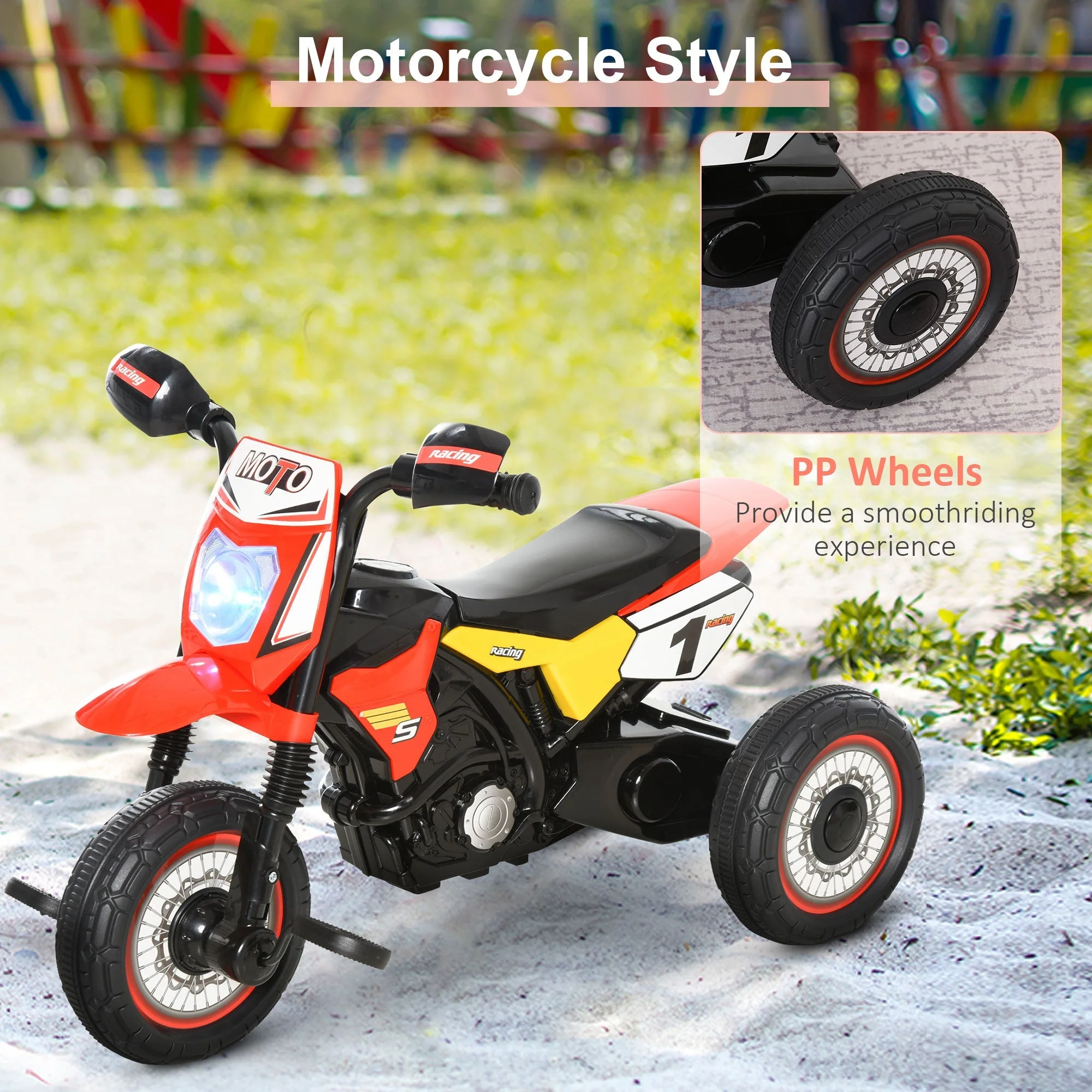 Toddlers 3-Wheel PP Ride On Pedal Trike Red - Image 5