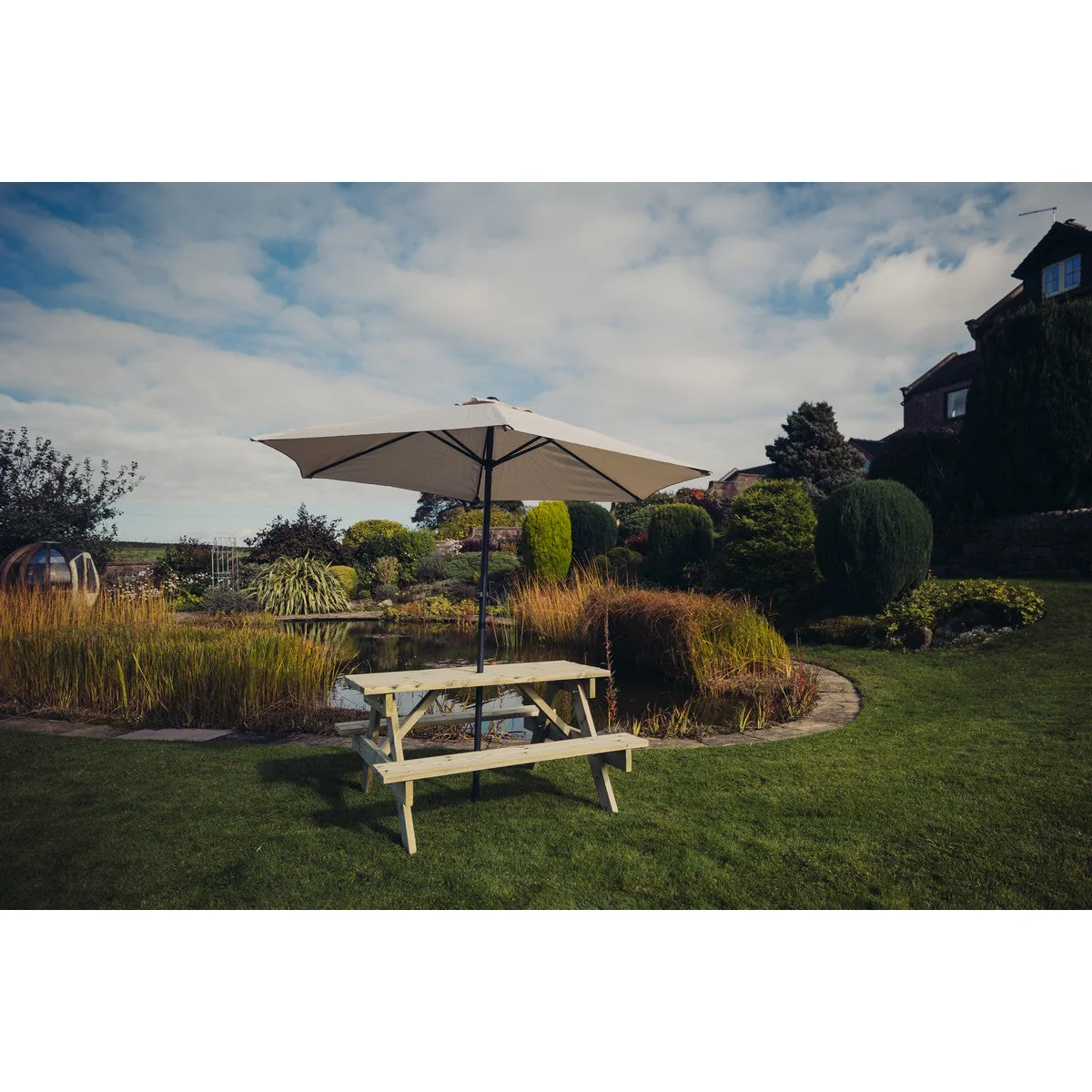 Traditional Garden Picnic Table by Churnet Valley - 4 Seats - PT101 - Image 16