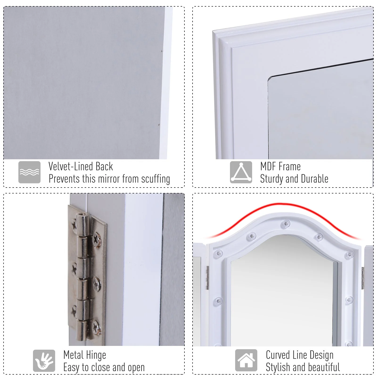 Trifold Freestanding Mirror - Image 7