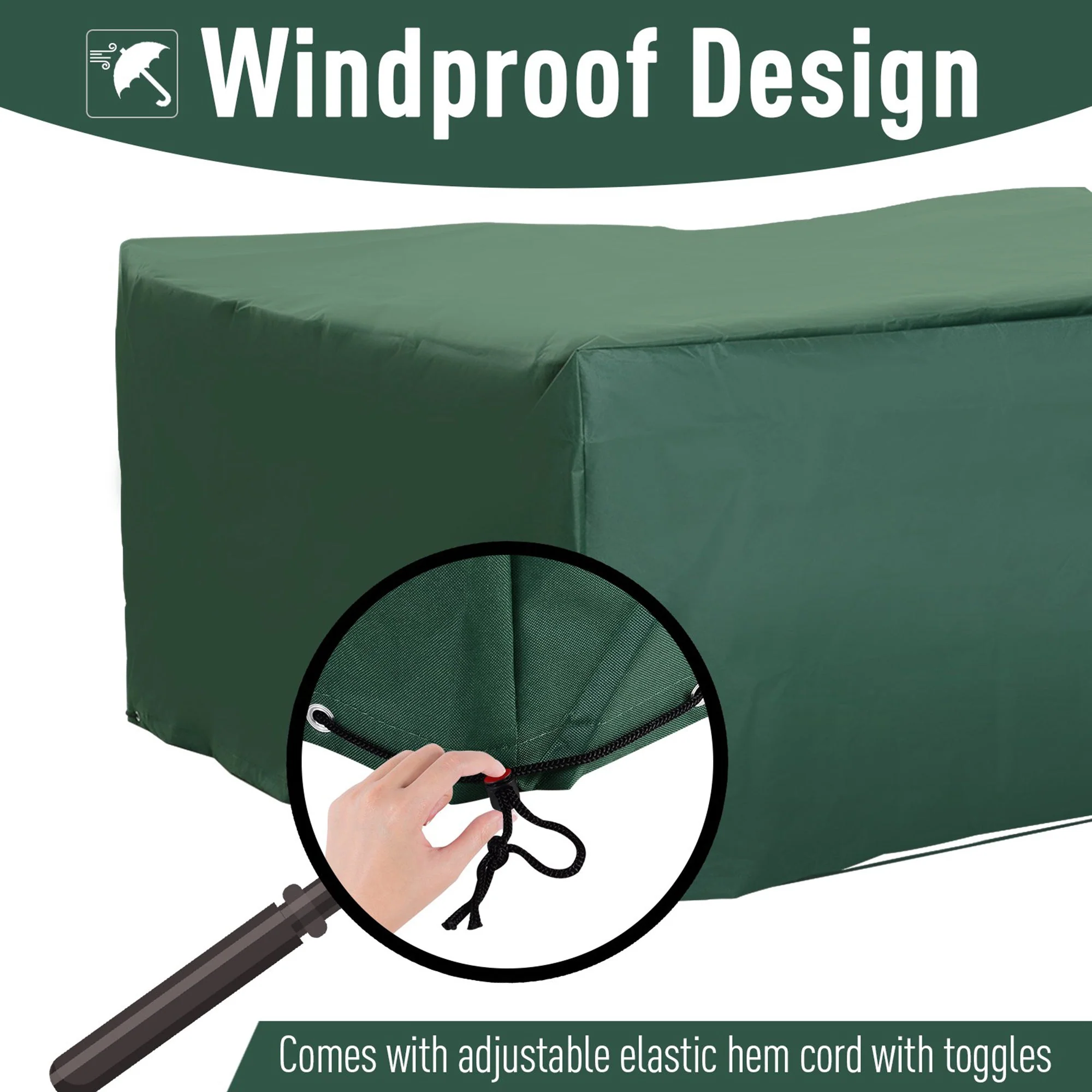 UV/Rain Protective Rattan Furniture Cover Waterproof Garden Cover - Image 4