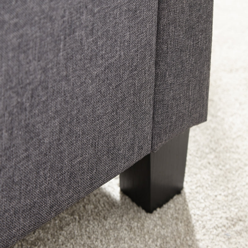 Verona Large Ottoman Fabric Dark Grey 1 Door - Image 5