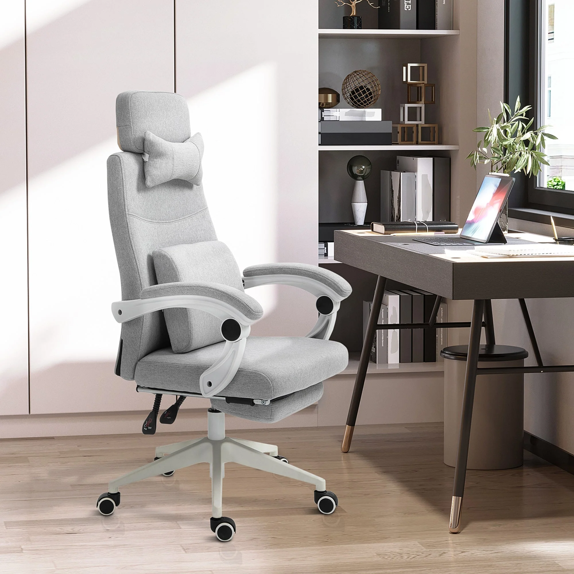 Vinsetto High Back Home Office Chair with Footrest - Image 2