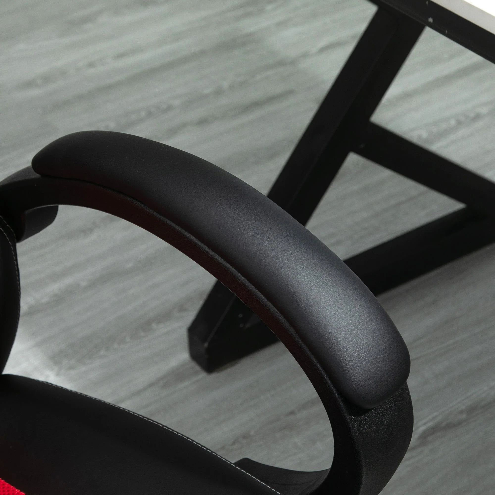 Vinsetto High-Back Office Chair Faux Leather Swivel Computer Desk Chair For Home Office With Wheels Armrests Black - Image 8
