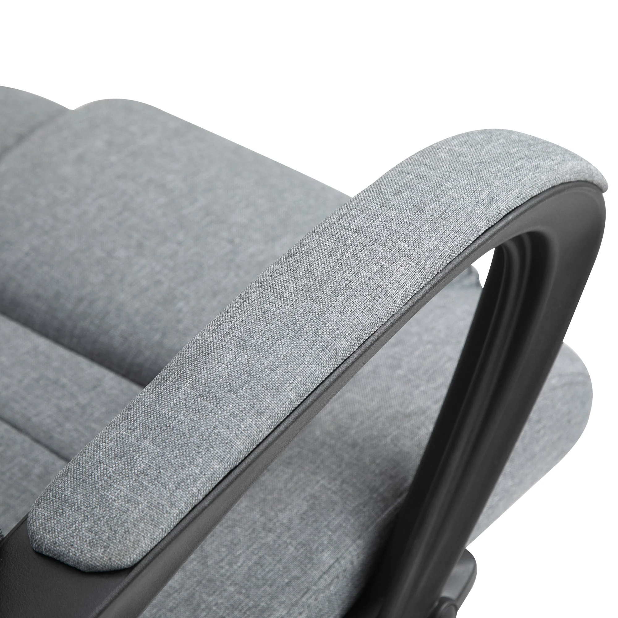 Vinsetto Linen Upholstered Tilting Home Office Chair Grey - Image 8